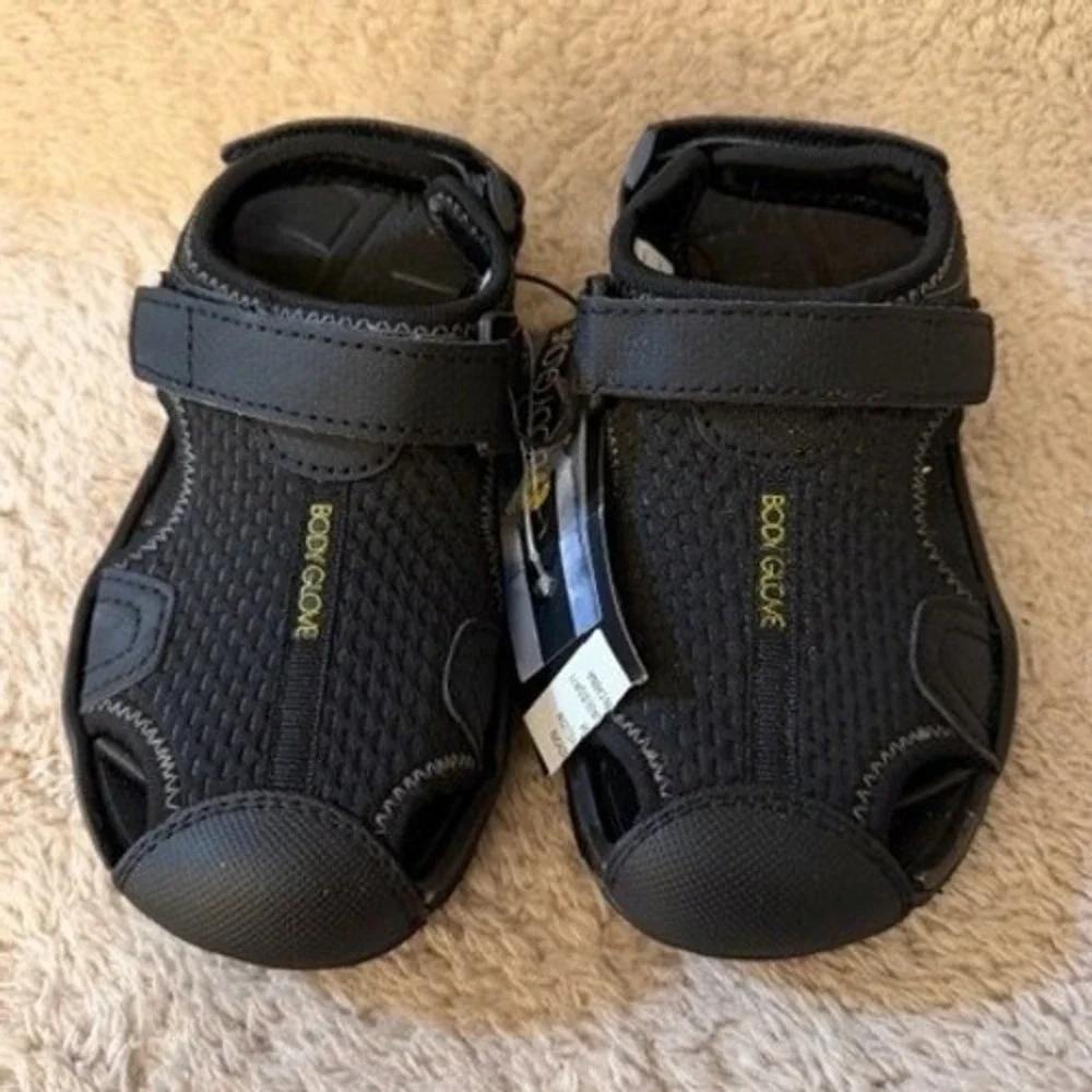 Body Glove Youth Black Water Sandals Closed Toe Mesh Sport Shoes Size 12 NEW